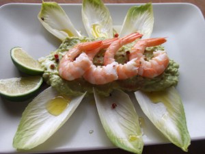Miss Mevi recipe: shrimp over lime guacamole
